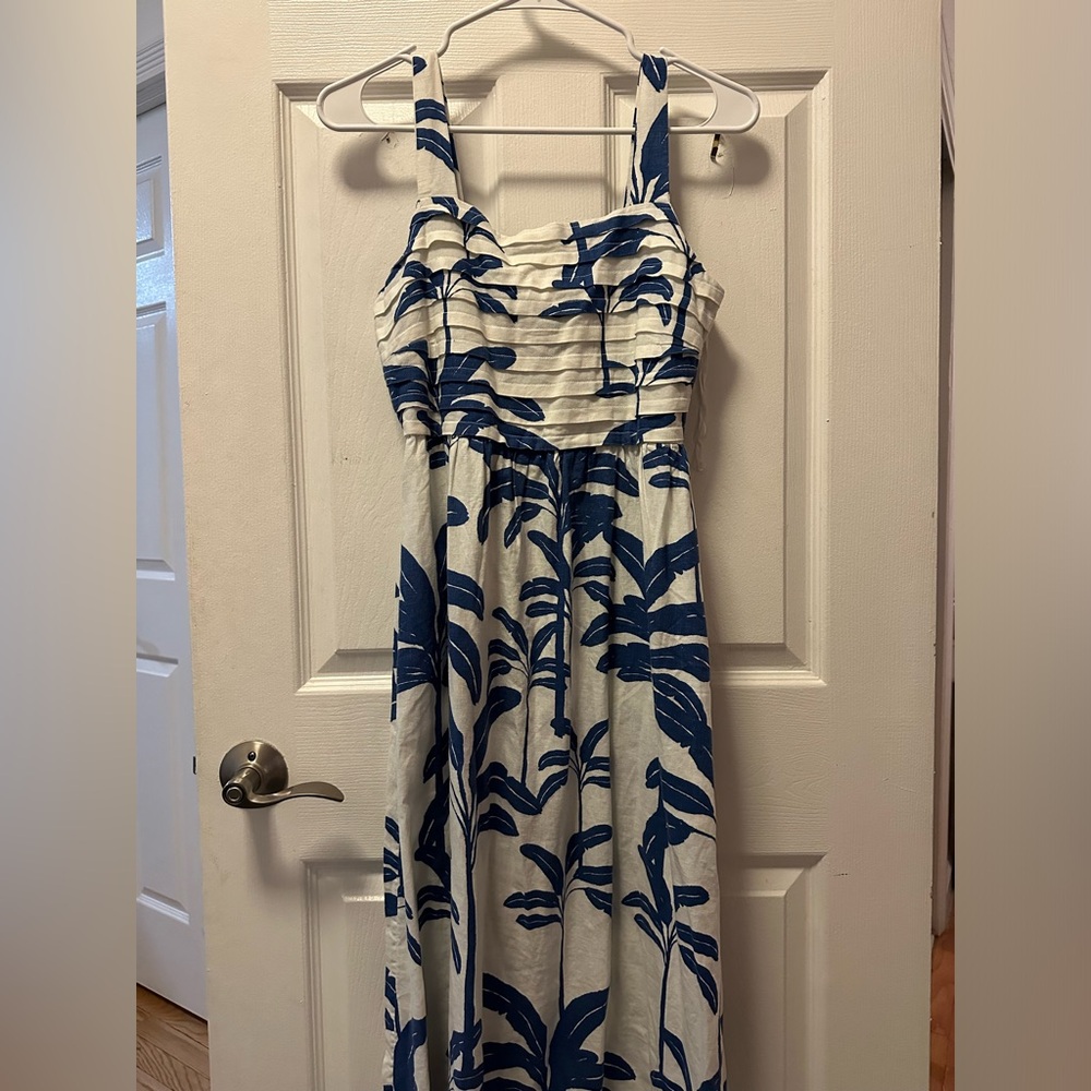 Tamari Blue & White Floral Maxi Dress